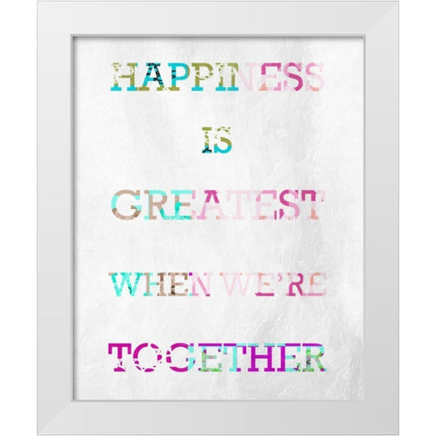 Greatest Happiness White Modern Wood Framed Art Print by Prime, Marcus