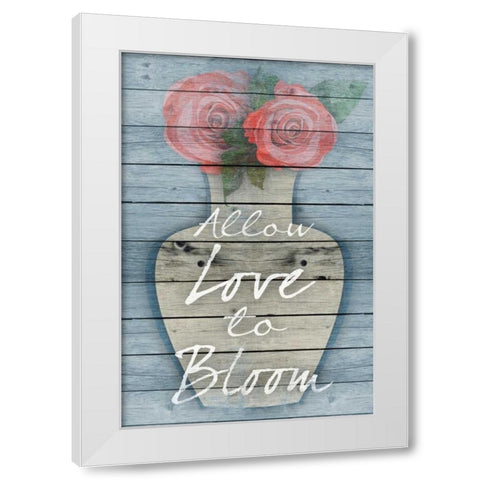 Blooming Love White Modern Wood Framed Art Print by Prime, Marcus