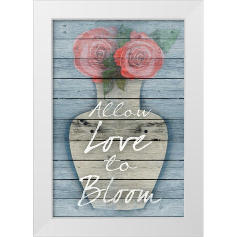 Blooming Love White Modern Wood Framed Art Print by Prime, Marcus