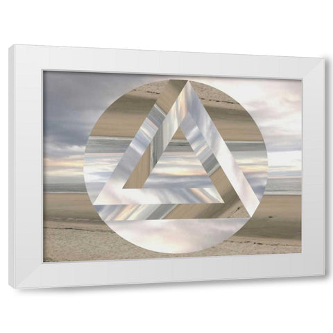 Triangular Morning White Modern Wood Framed Art Print by Prime, Marcus