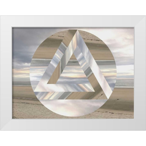 Triangular Morning White Modern Wood Framed Art Print by Prime, Marcus