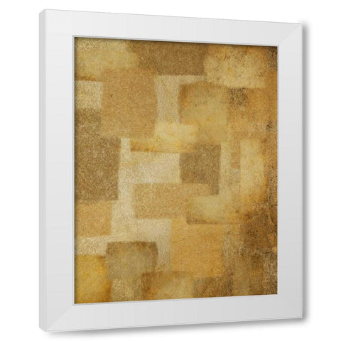 Golden Quilt White Modern Wood Framed Art Print by Prime, Marcus