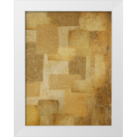 Golden Quilt White Modern Wood Framed Art Print by Prime, Marcus