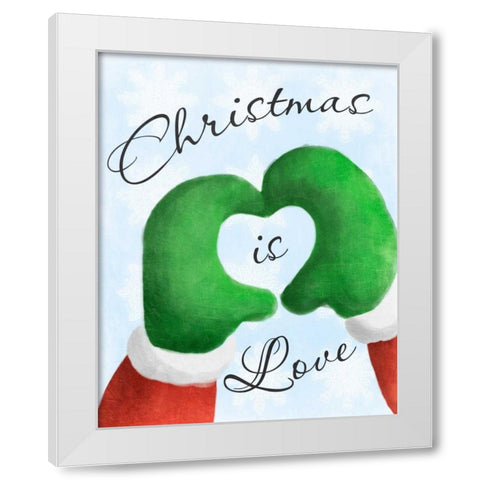 Christmas Is Love 2 White Modern Wood Framed Art Print by Prime, Marcus