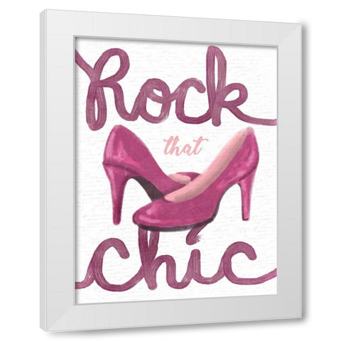 Rock That Chic White Modern Wood Framed Art Print by Prime, Marcus