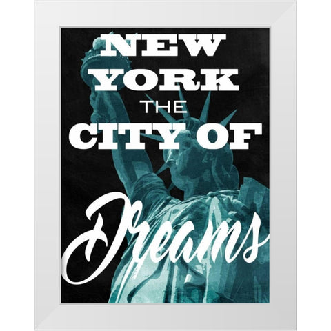 City Of Dreams White Modern Wood Framed Art Print by Prime, Marcus
