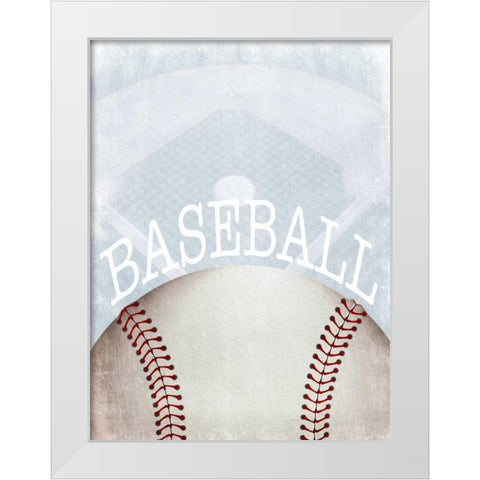 Baseball Love 2 White Modern Wood Framed Art Print by Prime, Marcus