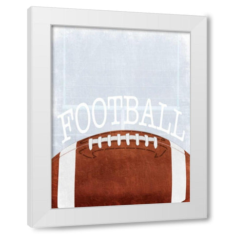 Football Love 2 White Modern Wood Framed Art Print by Prime, Marcus