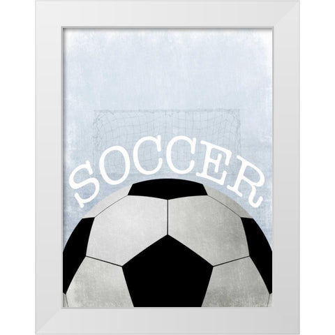 Soccer Love 2 White Modern Wood Framed Art Print by Prime, Marcus