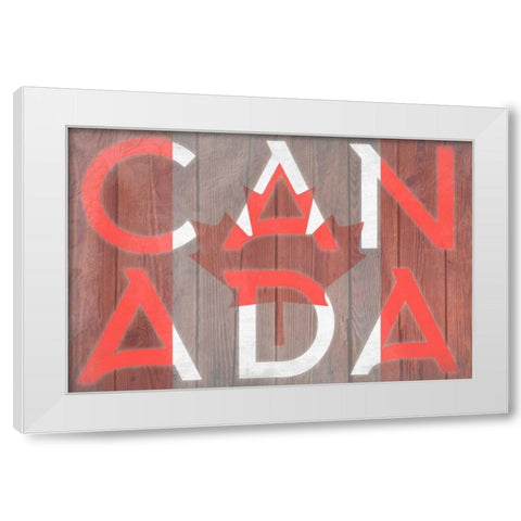 Canadian Pride White Modern Wood Framed Art Print by Prime, Marcus