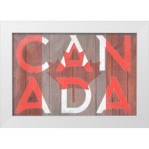 Canadian Pride White Modern Wood Framed Art Print by Prime, Marcus
