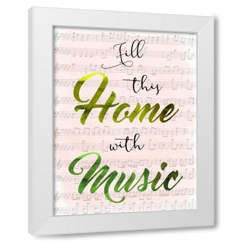 Musical Home White Modern Wood Framed Art Print by Prime, Marcus