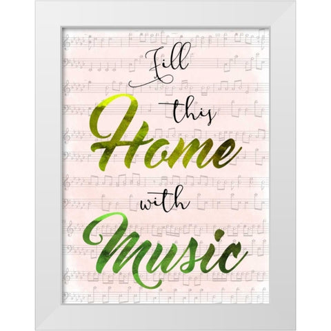 Musical Home White Modern Wood Framed Art Print by Prime, Marcus
