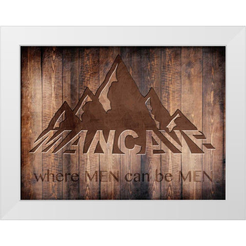 Mancave Men White Modern Wood Framed Art Print by Prime, Marcus