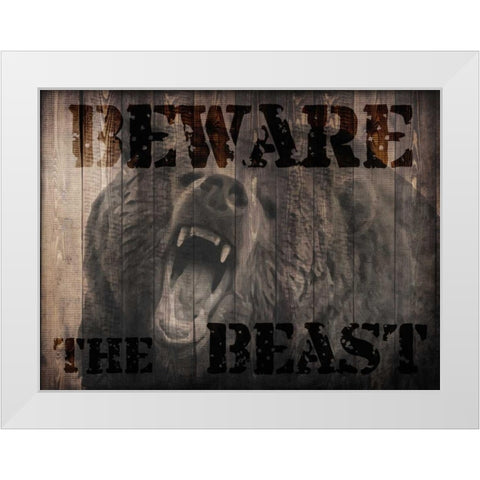 The Beast White Modern Wood Framed Art Print by Prime, Marcus