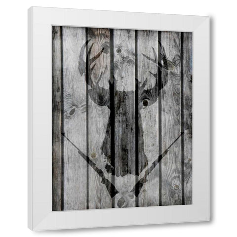 Buck Shot White Modern Wood Framed Art Print by Prime, Marcus