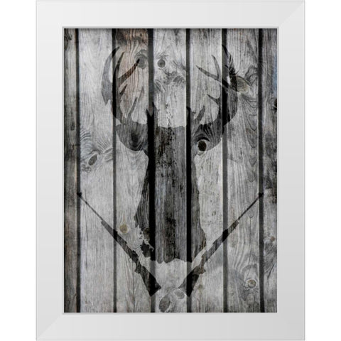 Buck Shot White Modern Wood Framed Art Print by Prime, Marcus