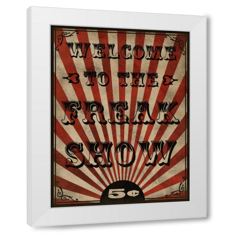 Freak Show White Modern Wood Framed Art Print by Prime, Marcus