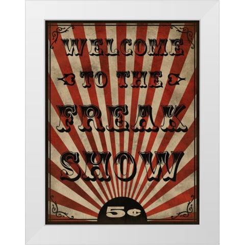 Freak Show White Modern Wood Framed Art Print by Prime, Marcus
