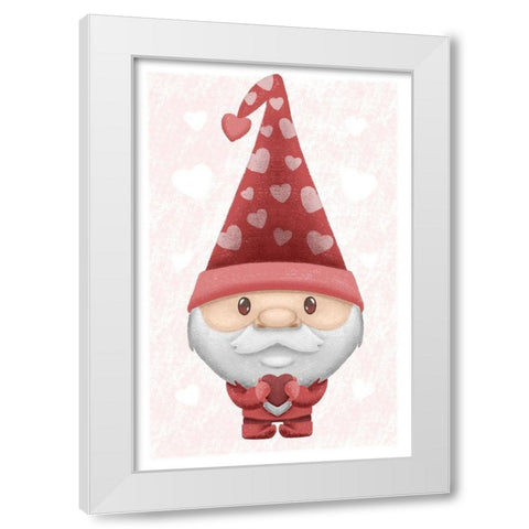 Loving Gnome White Modern Wood Framed Art Print by Prime, Marcus