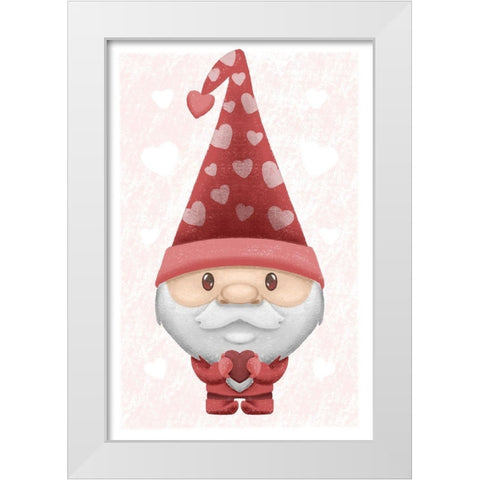 Loving Gnome White Modern Wood Framed Art Print by Prime, Marcus