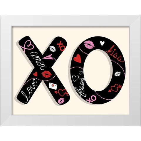Tons Of XOs White Modern Wood Framed Art Print by Prime, Marcus
