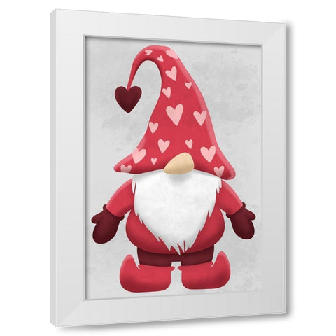 Huggable Gnome White Modern Wood Framed Art Print by Prime, Marcus