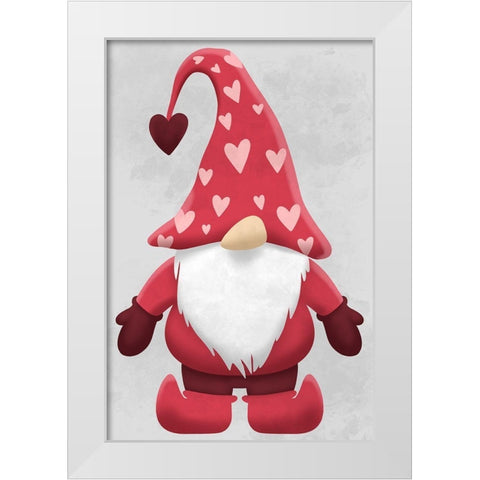 Huggable Gnome White Modern Wood Framed Art Print by Prime, Marcus