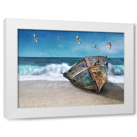 Shipwrecked White Modern Wood Framed Art Print by Prime, Marcus