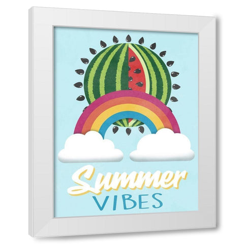Summer Vibes White Modern Wood Framed Art Print by Prime, Marcus