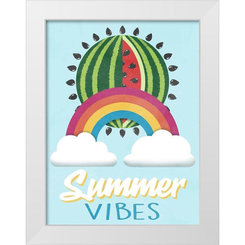 Summer Vibes White Modern Wood Framed Art Print by Prime, Marcus