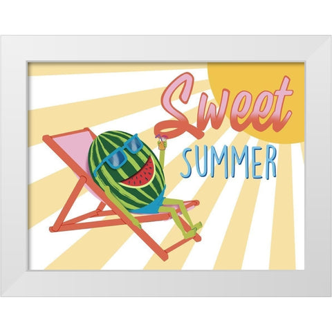 Sweet Summer White Modern Wood Framed Art Print by Prime, Marcus