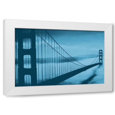 Golden Gate Evening White Modern Wood Framed Art Print by Prime, Marcus