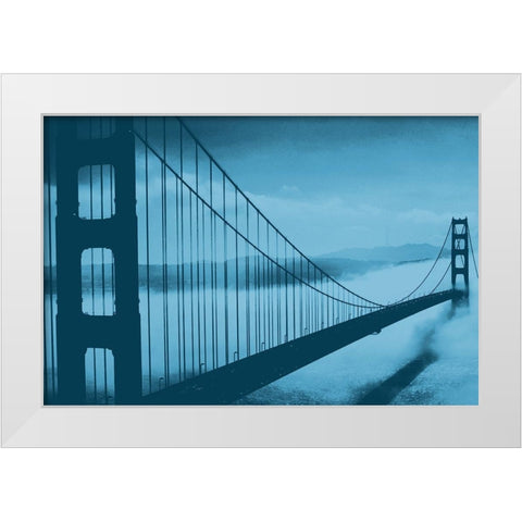 Golden Gate Evening White Modern Wood Framed Art Print by Prime, Marcus
