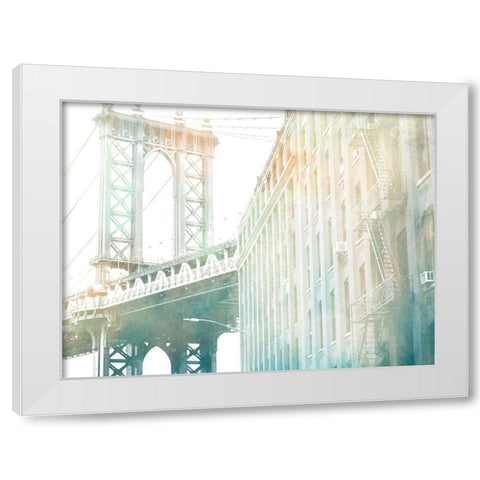 Brooklyn Shinning White Modern Wood Framed Art Print by Prime, Marcus