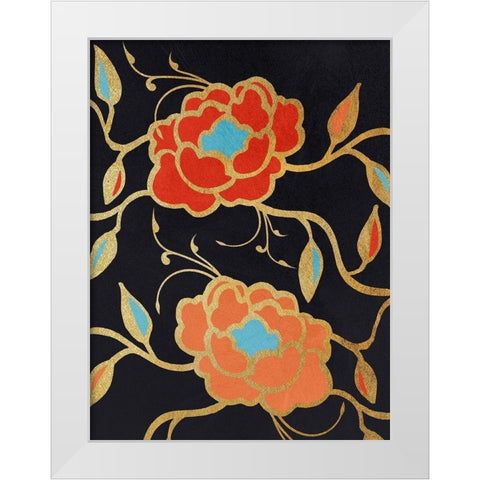 Eastern Blooms White Modern Wood Framed Art Print by Prime, Marcus