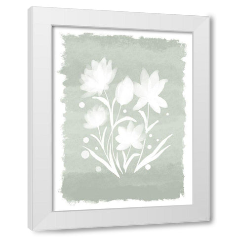 Watercolor Florals 1 White Modern Wood Framed Art Print by Prime, Marcus