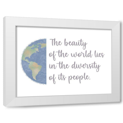 Diverse World White Modern Wood Framed Art Print by Prime, Marcus