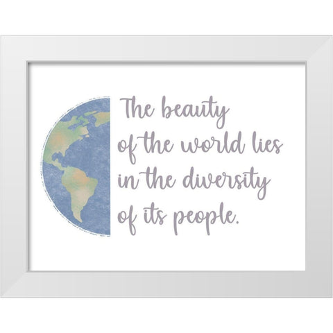Diverse World White Modern Wood Framed Art Print by Prime, Marcus