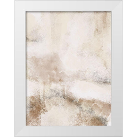Casual Textures White Modern Wood Framed Art Print by Prime, Marcus