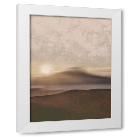 Sunrise Mountains White Modern Wood Framed Art Print by Prime, Marcus