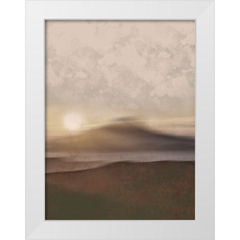 Sunrise Mountains White Modern Wood Framed Art Print by Prime, Marcus