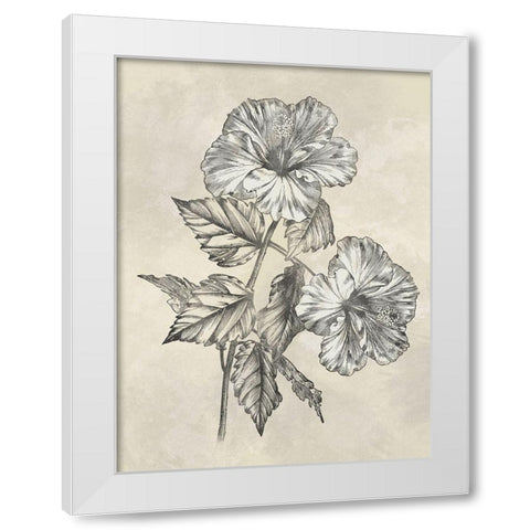 Muted Floral Sketches 2 White Modern Wood Framed Art Print by Prime, Marcus