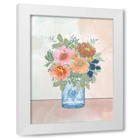 Loving Bouquet 2 White Modern Wood Framed Art Print by Prime, Marcus