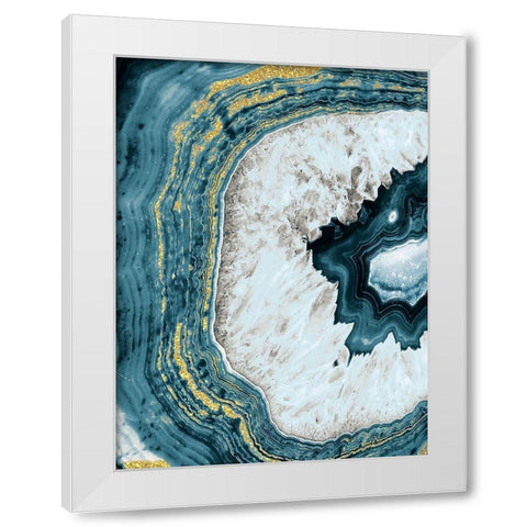 Azur Aurora Geod White Modern Wood Framed Art Print by Prime, Marcus