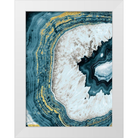 Azur Aurora Geod White Modern Wood Framed Art Print by Prime, Marcus