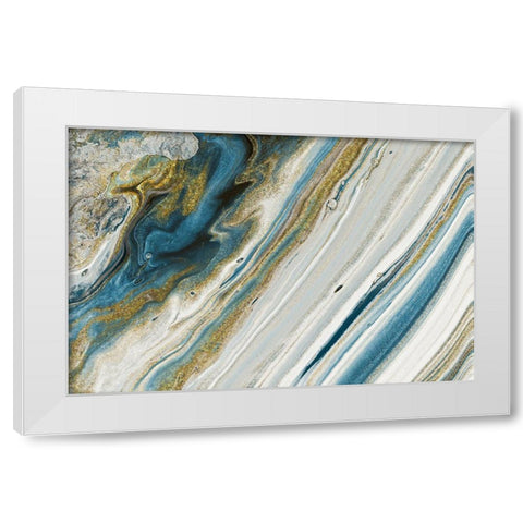 Azur Beauty In Gold White Modern Wood Framed Art Print by Prime, Marcus