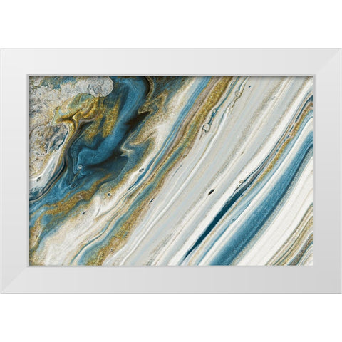 Azur Beauty In Gold White Modern Wood Framed Art Print by Prime, Marcus