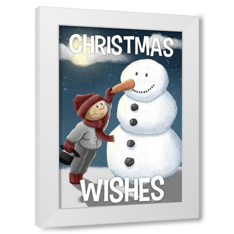 Christmas Wishes 1 White Modern Wood Framed Art Print by Prime, Marcus