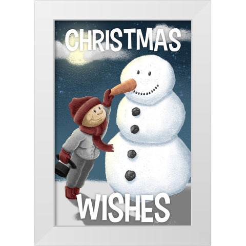 Christmas Wishes 1 White Modern Wood Framed Art Print by Prime, Marcus